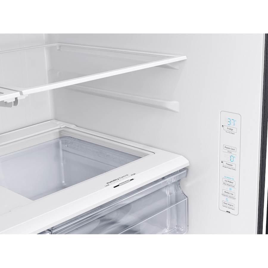 French 3-Door Refrigerator, 27 cu-ft, Black Stainless