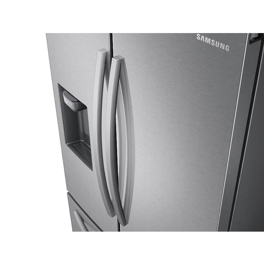 French 3-Door Refrigerator, 27 cu-ft, Black Stainless