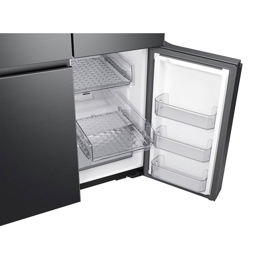 Smart Flex 4-Door Refrigerator with AutoFill Water Pitcher and a Dual Ice Maker with Ice Bites in Black Stainless Steel, 29 cu-ft