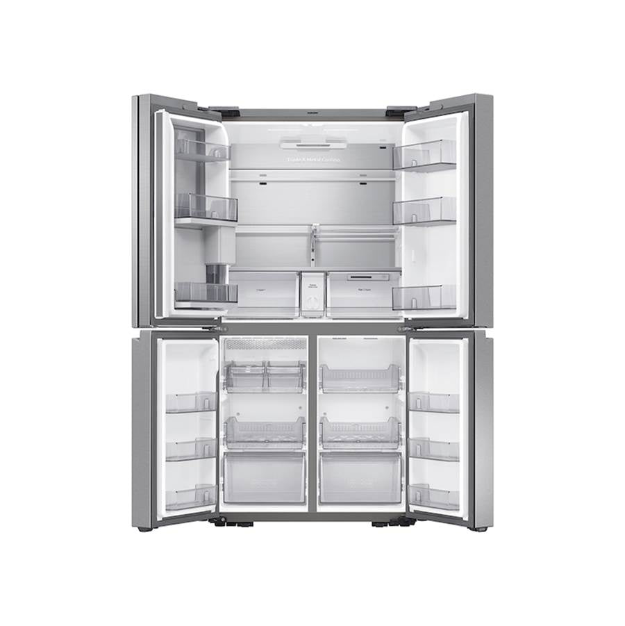 Smart Flex 4-Door Refrigerator with Beverage Center and a Dual Ice Maker with Ice Bites in Black Stainless Steel, 29 cu-ft