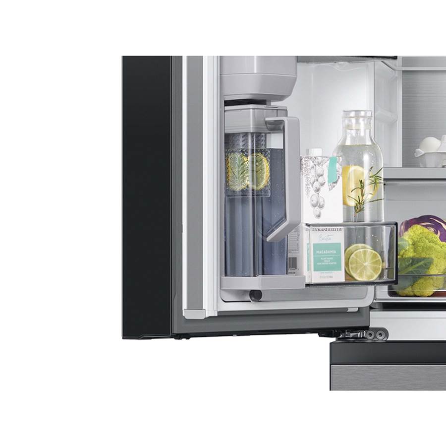 Smart Bespoke French 4-Door Refrigerator with Customizable Panel Colors and AutoFill Water Pitcher in Stainless Steel, 29 cu-ft