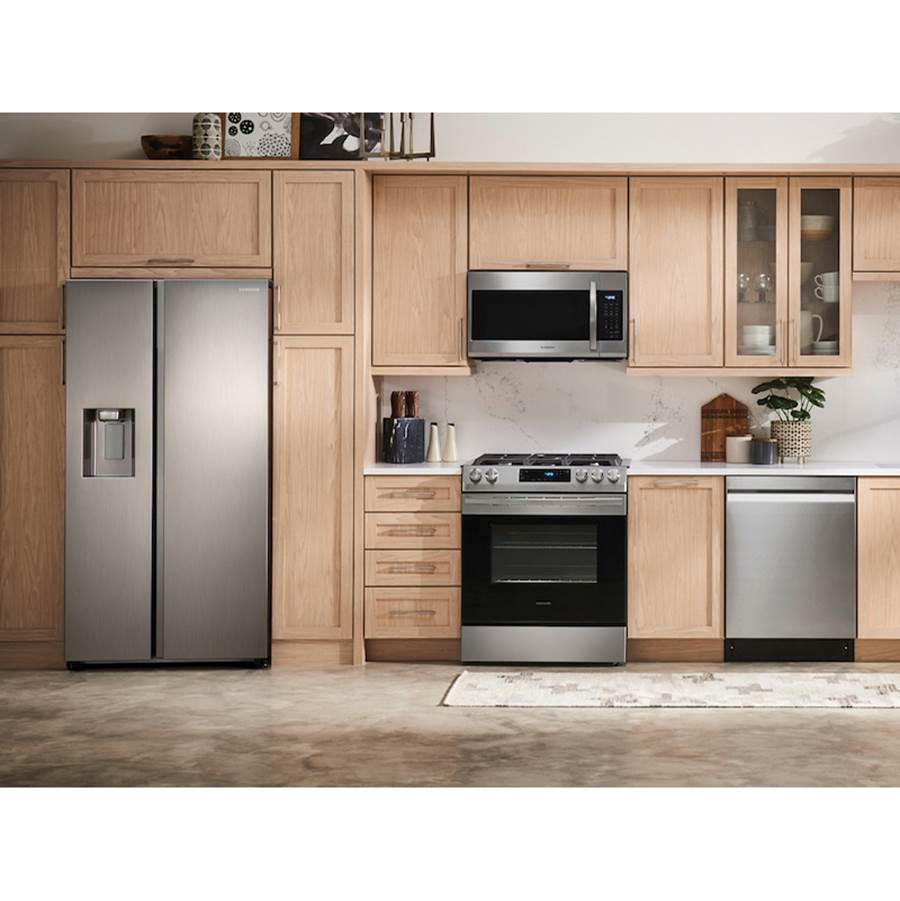 Counter Depth Side by Side Refrigerator All Around Cooling with Wi-Fi and E-Star, Stainless, 22 cu-ft