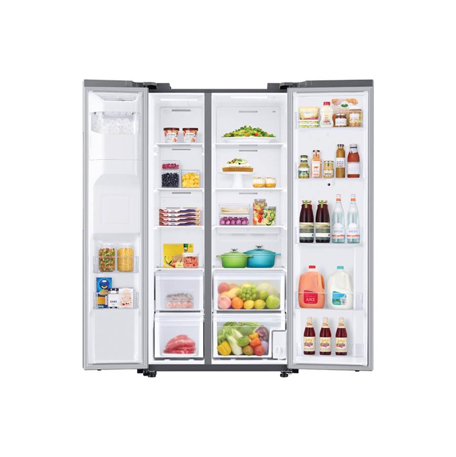 Counter Depth Side by Side Refrigerator with Family Hub, Stainless, 22 cu-ft