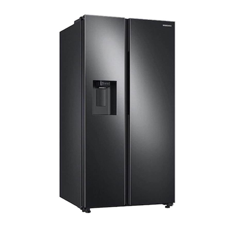 Side by Side Refrigerator All Around Cooling DOE, Black Stainless, 27 cu-ft