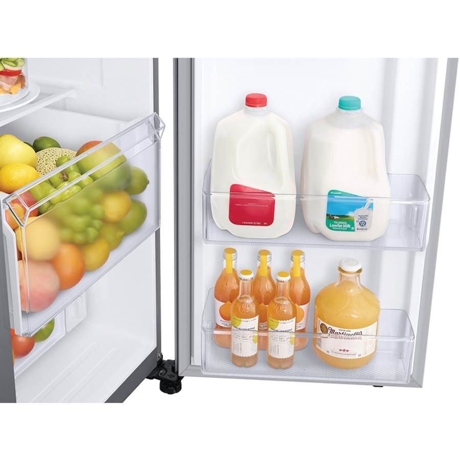 Smart Side by Side Refrigerator with Large Capacity, Stainless Steel, 27.4 cu-ft