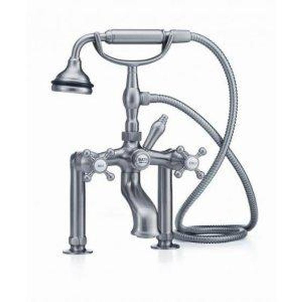 Cheviot Products - 5100 SERIES Extra-Tall Deck-Mount Tub Filler - Lever Handles - Metal Accents - Chrome