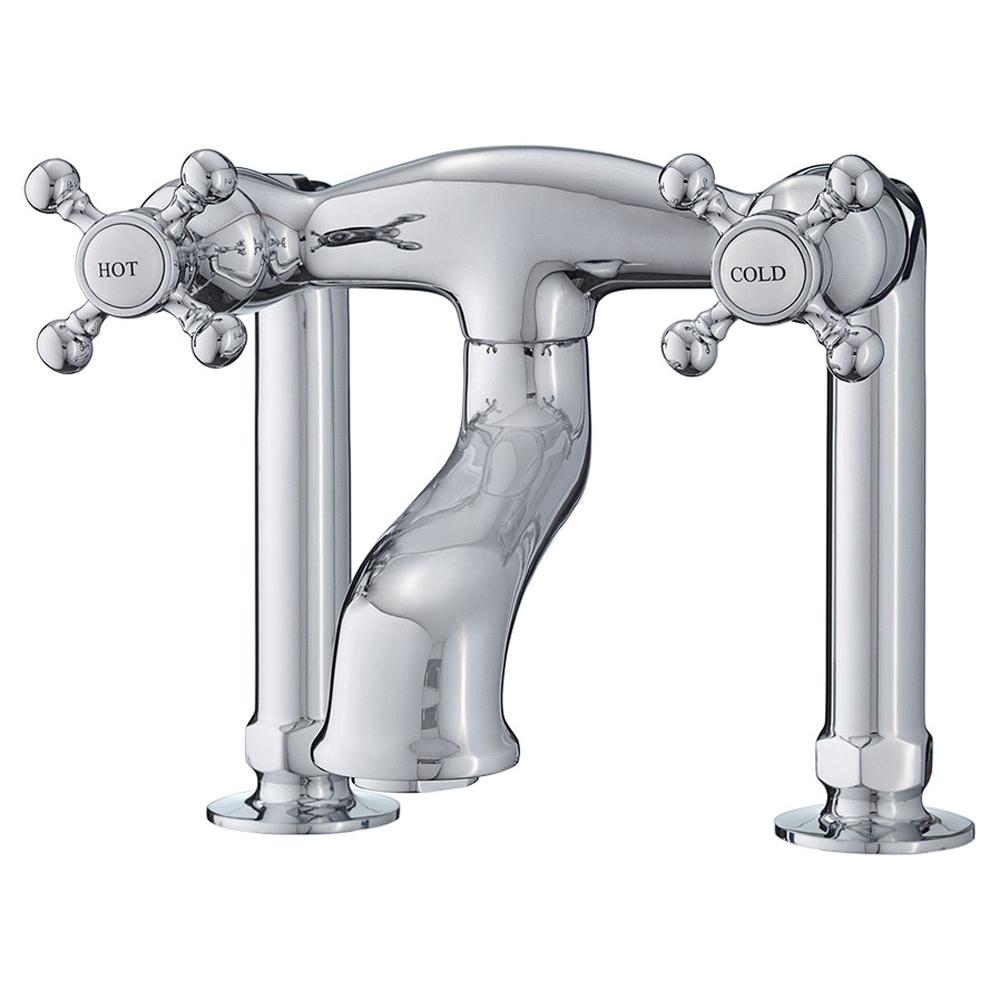 Cheviot Products - 5100 SERIES Basic Extra-Tall Deck-Mount Tub Filler - Cross Handles - Chrome