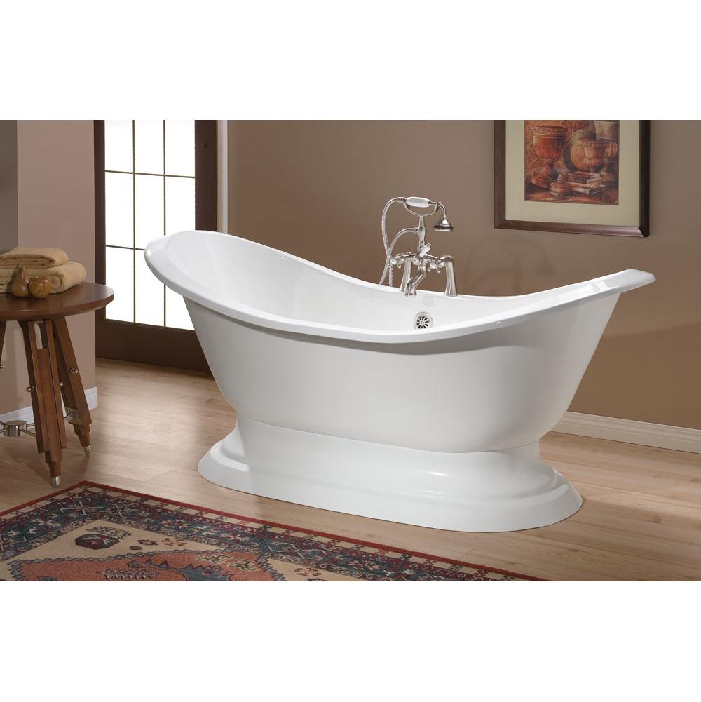 Cheviot Products - Regency Cast Iron Bathtub With Pedestal Base - White Interior, White Exterior