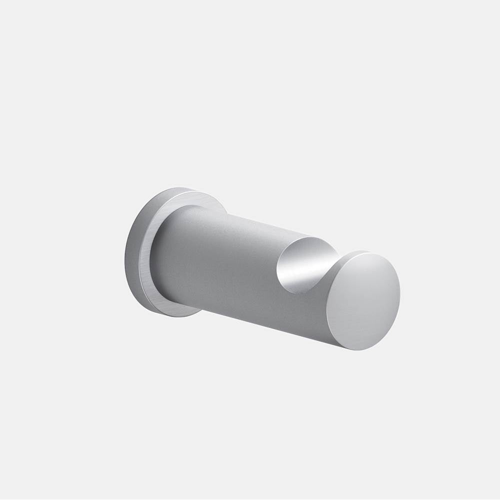 Colonial Bronze - 1'' diameter Round Hook hand finished in Matte Satin Chrome and Matte Satin Chrome - Matte Satin Chrome,Matte Satin Chrome