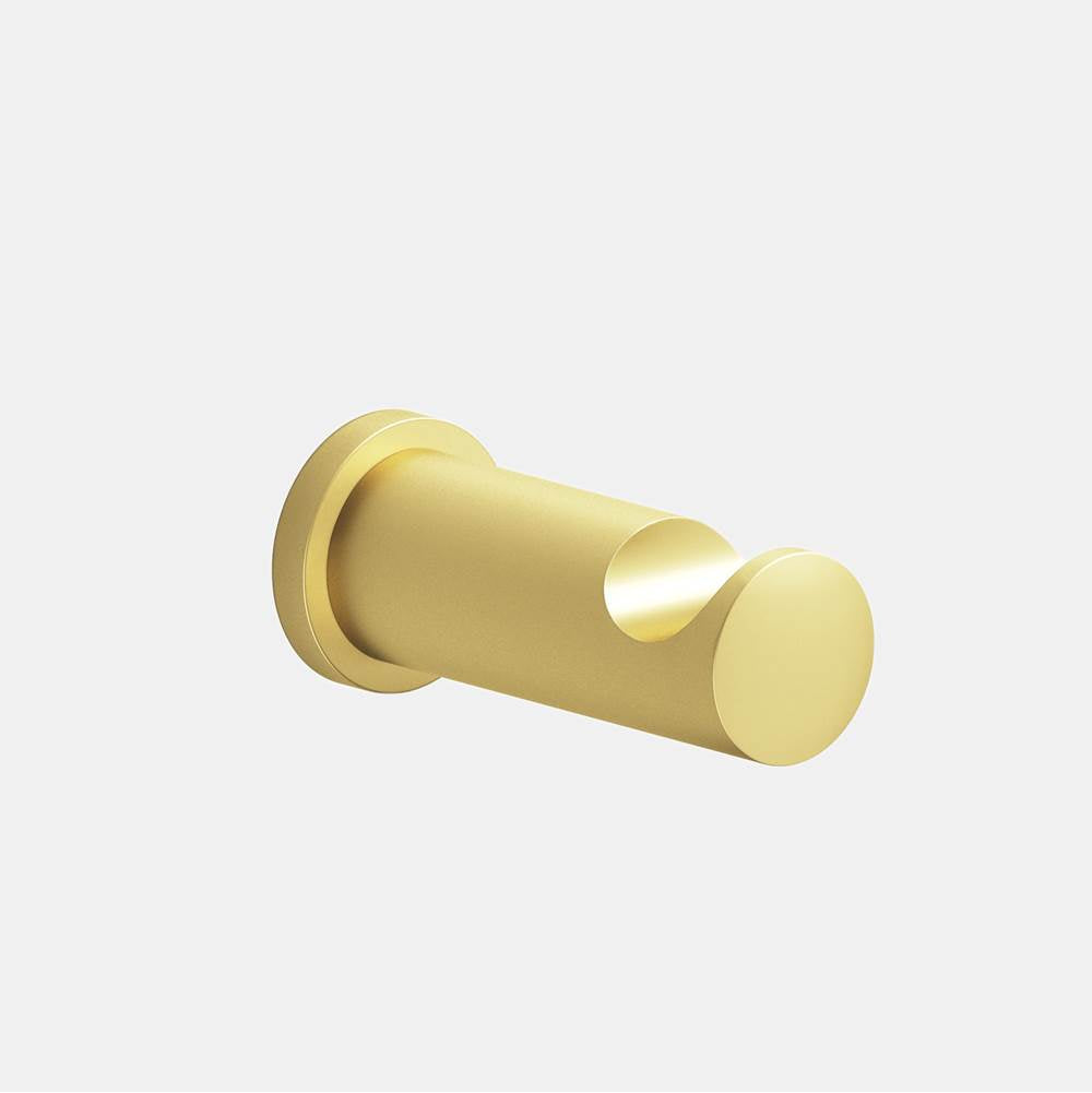 Colonial Bronze - 1'' diameter Round Hook hand finished in Matte Satin Brass and Matte Satin Brass - Matte Satin Brass,Matte Satin Brass