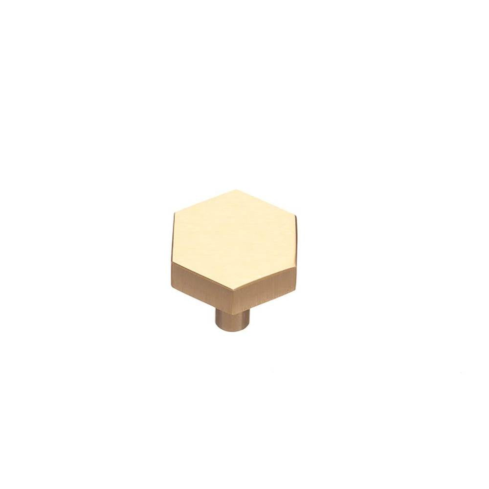 Colonial Bronze - 1.25'' Hexagonal Cabinet Knob with straight post hand finished in Satin Copper - Satin Copper