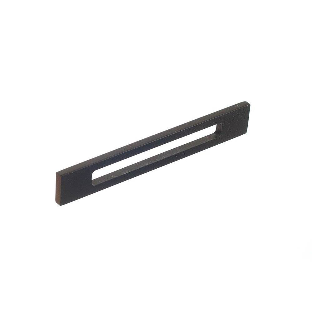Colonial Bronze - 3'' center-to-center, 4'' overall, 0.25'' Rectangular Cabinet Pull with center cutout hand finished in Satin Copper - Satin Copper
