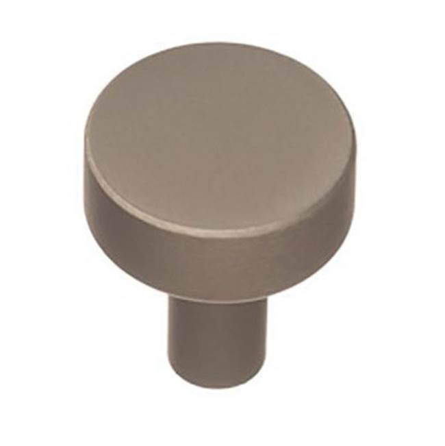 Colonial Bronze - 1'' diameter Round Cabinet Knob with straight post hand finished in Matte Satin Copper - Matte Satin Copper