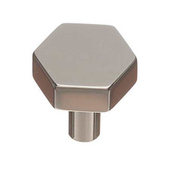 Colonial Bronze - 1'' Hexagonal Cabinet Knob with straight post hand finished in Satin Copper - Satin Copper