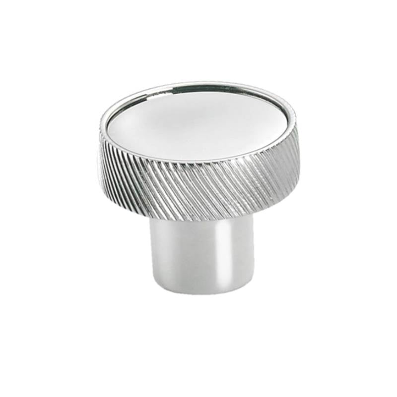Colonial Bronze - 1.25'' diameter Round, single-knurled sandwich Cabinet Knob hand finished in Weathered Brass - Weathered Brass