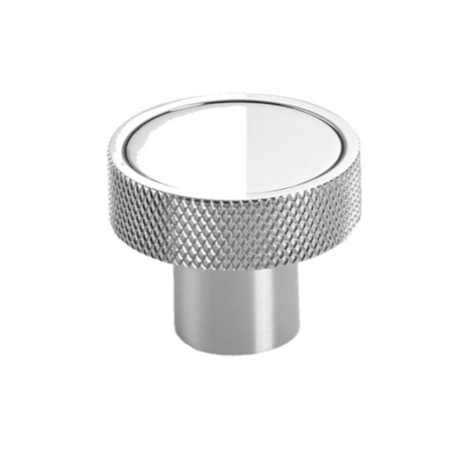 Colonial Bronze - 1.25'' diameter Round, diamond-knurled sandwich Cabinet Knob hand finished in Satin Copper - Satin Copper