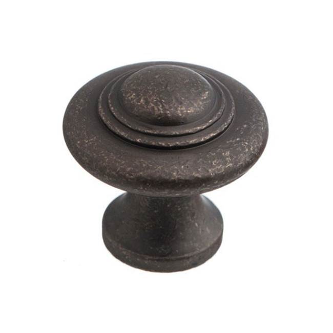 Colonial Bronze - 1.5'' diameter Round, stepped Cabinet Knob, Back-to-Back Shower Door Knob Kit hand finished in Satin Copper - Satin Copper