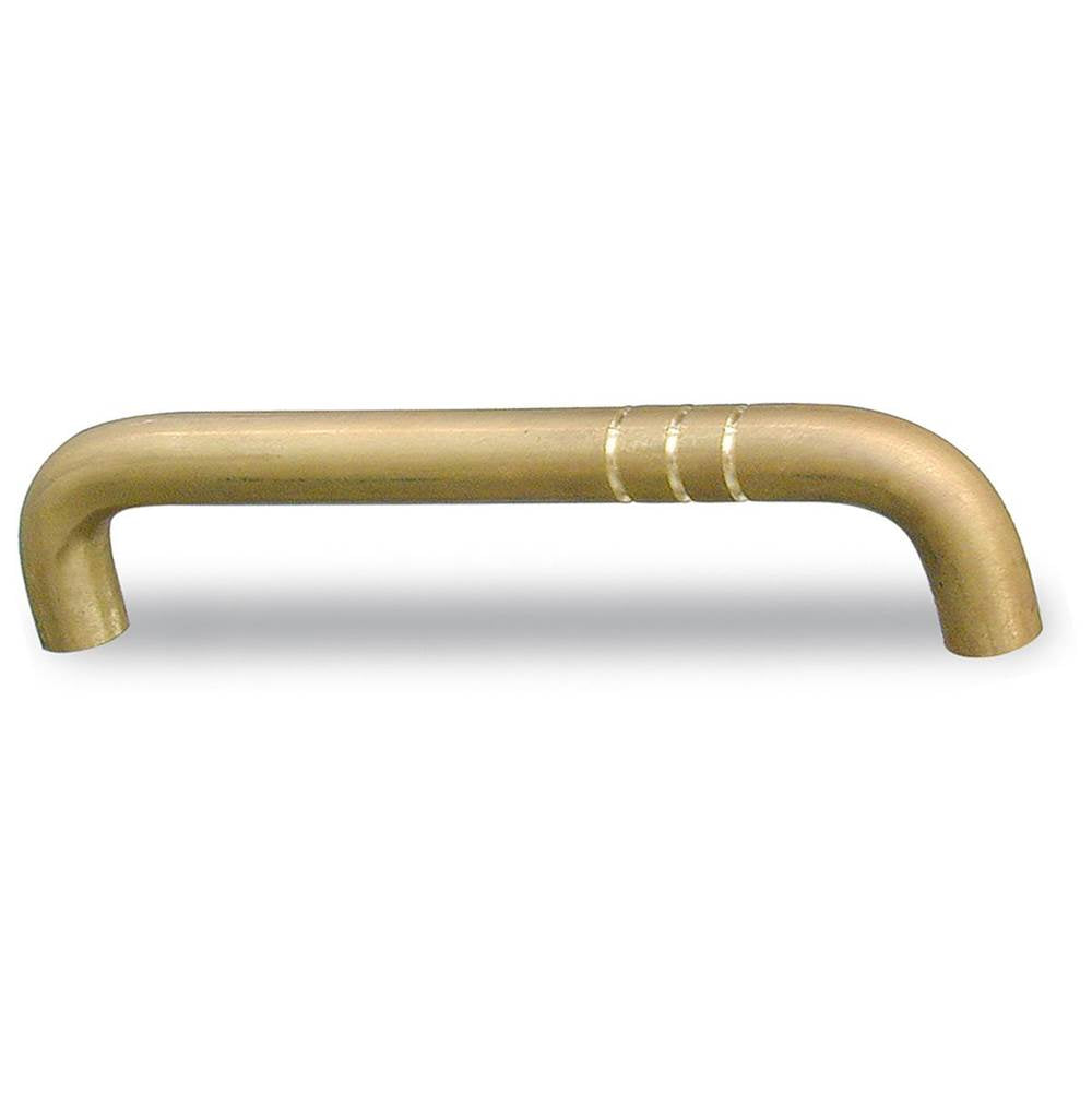 8'' center-to-center, 8.75'' overall, 0.75'' diameter Grooved wire Cabinet Pull, Appliance Pull, Door Pull, Shower Door Pull hand finished in Matte Satin Chrome