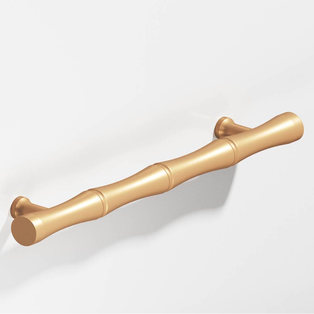Colonial Bronze - 3'' center-to-center, 5'' overall, 0.5'' diameter Bamboo Cabinet Pull with flared posts hand finished in Matte Satin Bronze - Matte Satin Bronze