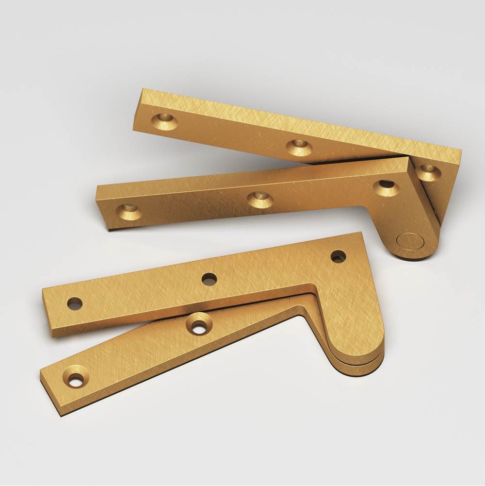 Colonial Bronze - 3.875'' overall Fixed pin pivot Hinge hand finished in Weathered Brass - Weathered Brass
