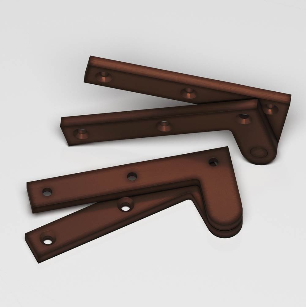 Colonial Bronze - 3.875'' overall Fixed pin pivot Hinge hand finished in Matte Antique Copper - Matte Antique Copper