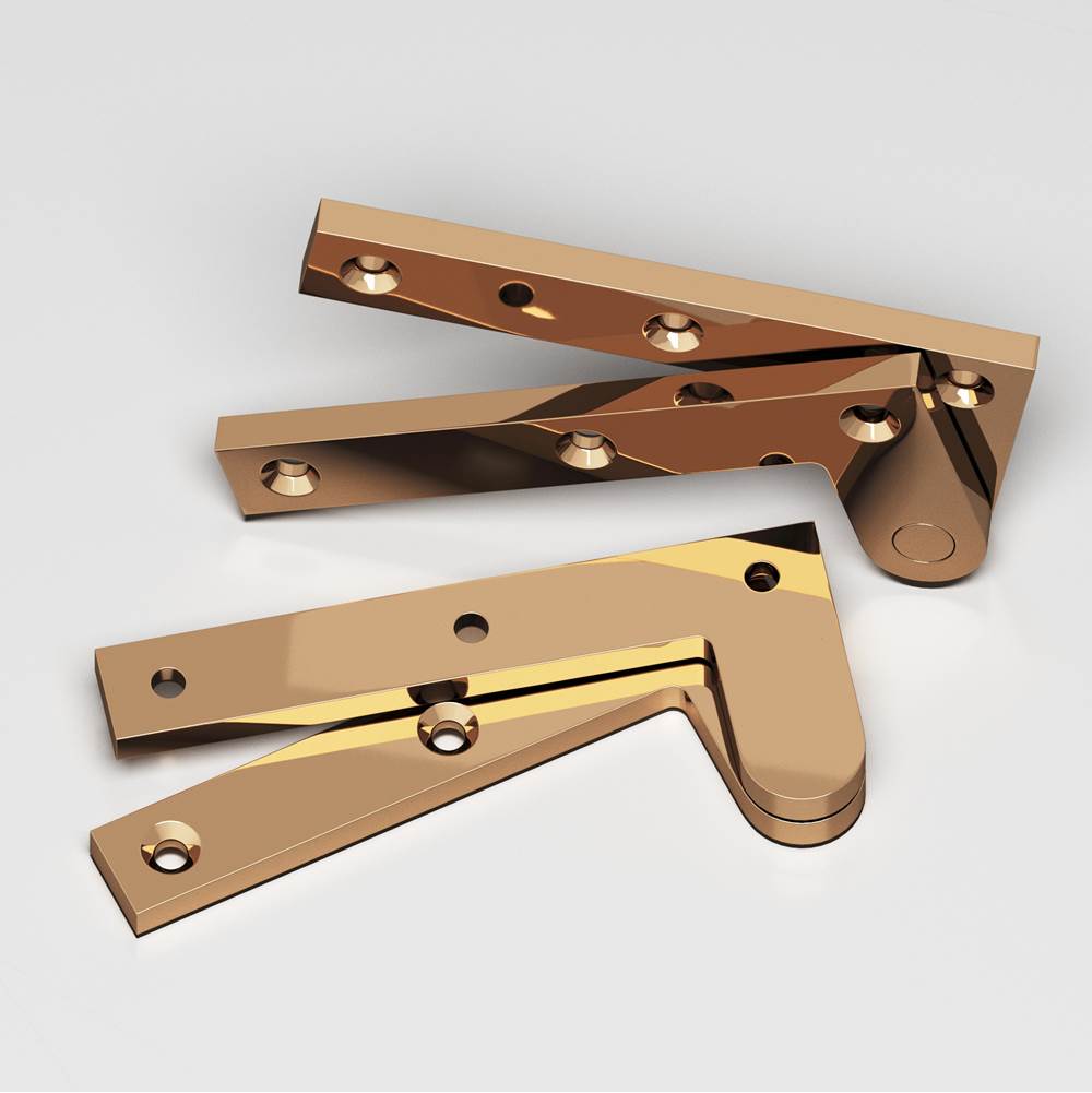 Colonial Bronze - 3.875'' overall Fixed pin pivot Hinge hand finished in Polished Bronze - Polished Bronze