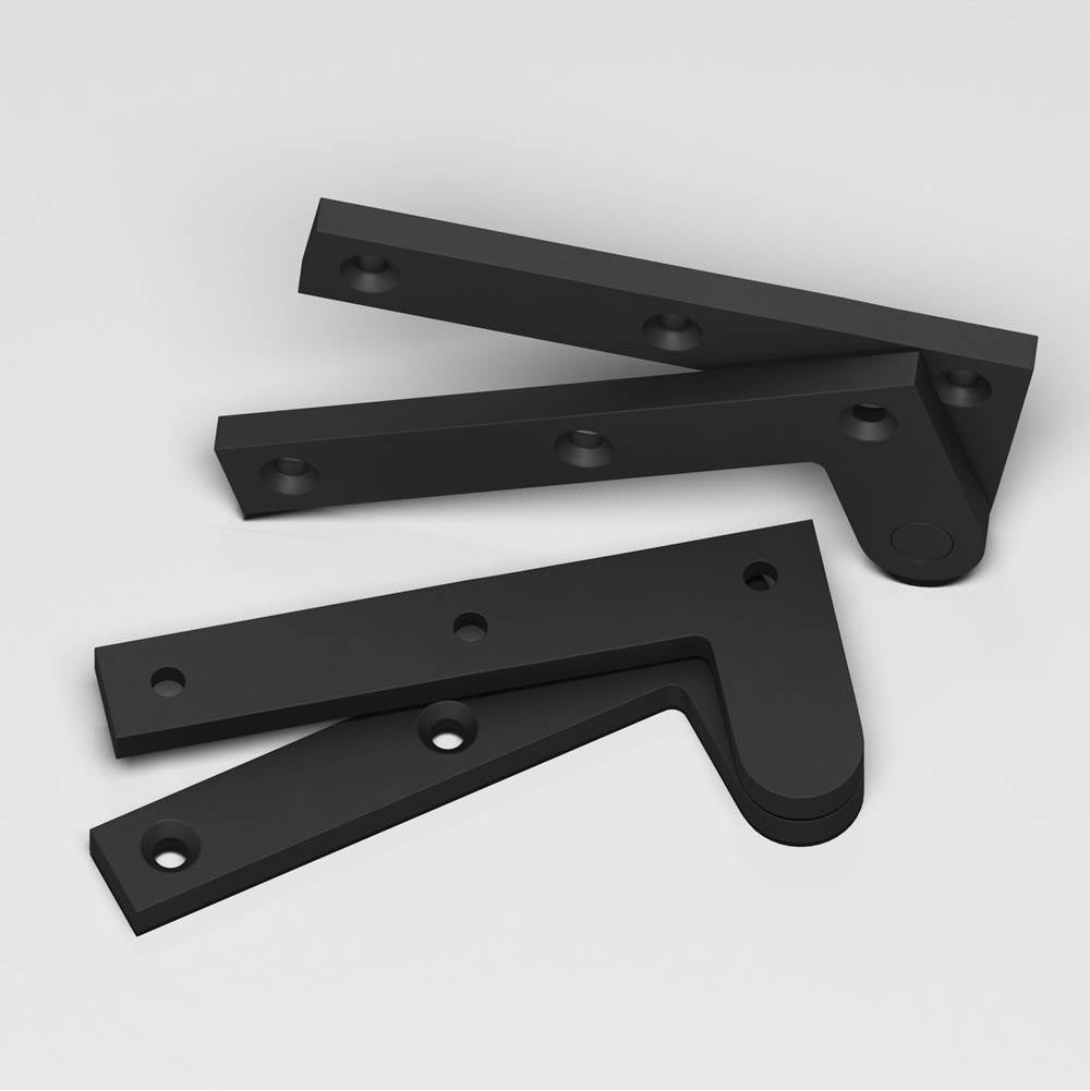 Colonial Bronze - 3.875'' overall Fixed pin pivot Hinge hand finished in Matte Satin Black - Matte Satin Black