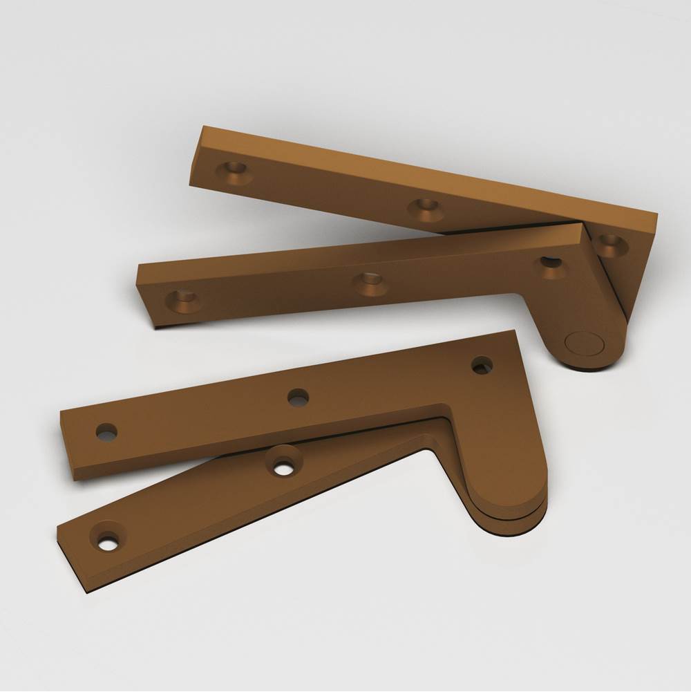 Colonial Bronze - 3.875'' overall Fixed pin pivot Hinge hand finished in Matte Light Statuary Bronze - Matte Light Statuary Bronze