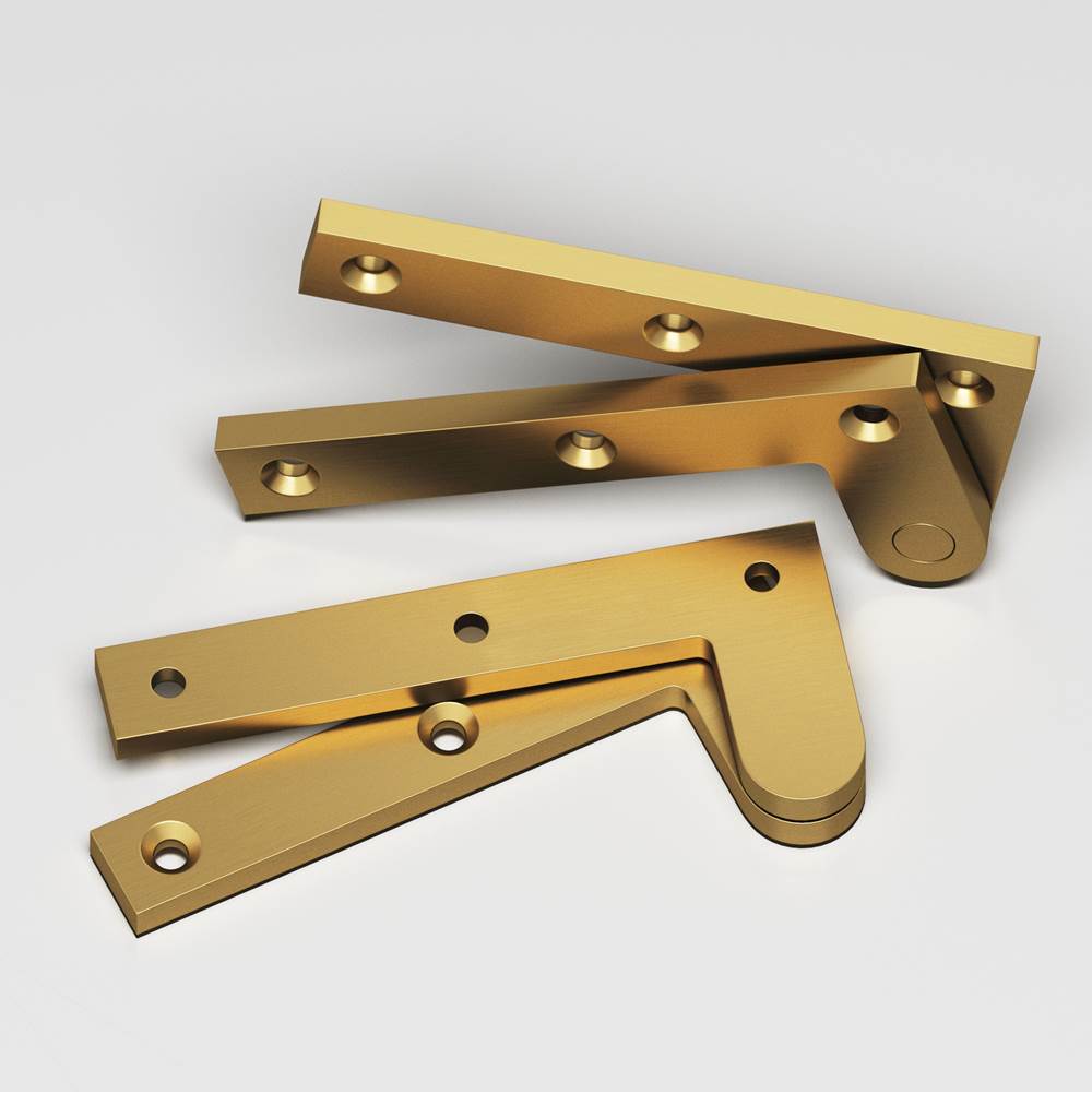 Colonial Bronze - 3.875'' overall Fixed pin pivot Hinge hand finished in Unlacquered Satin Brass - Unlacquered Satin Brass