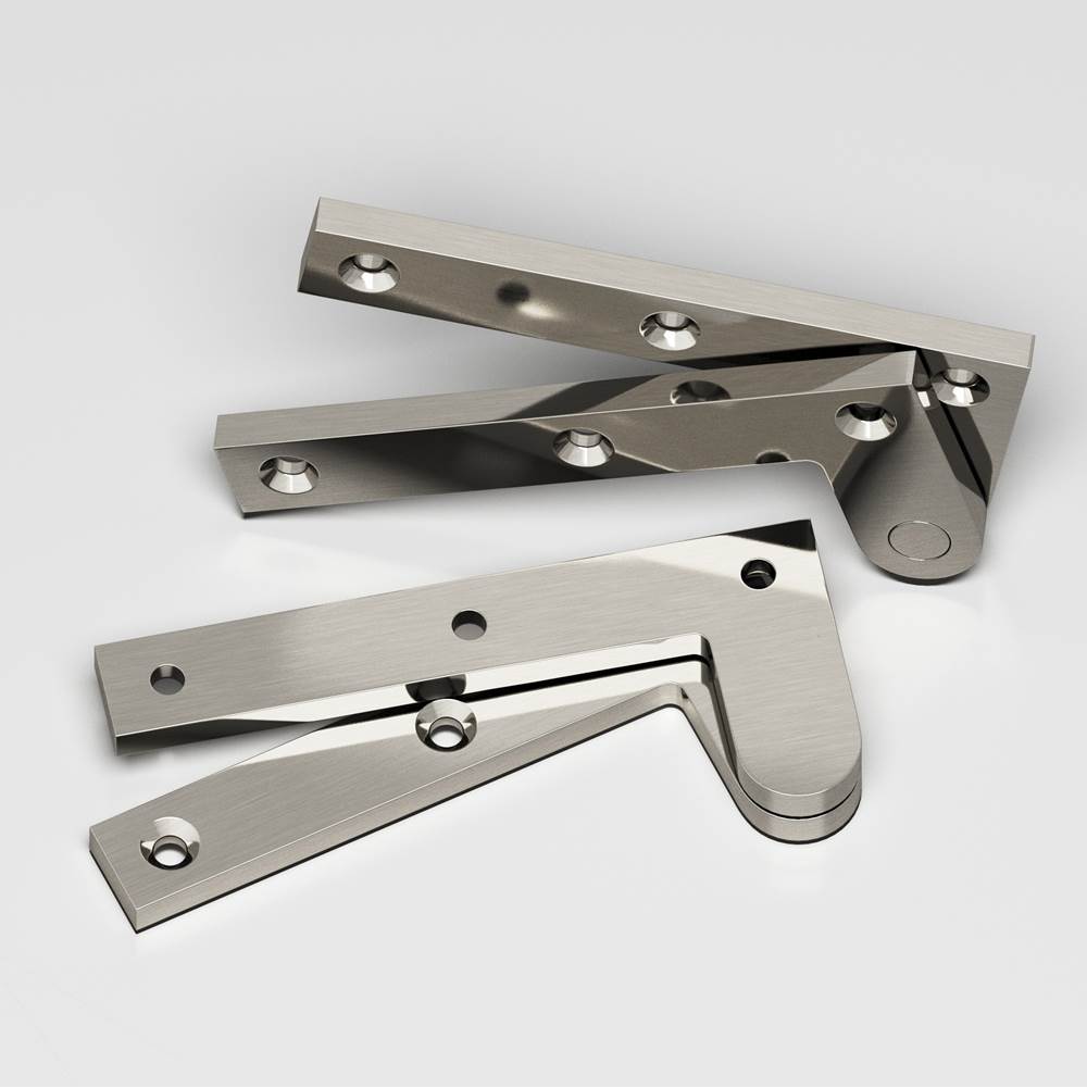 Colonial Bronze - 3.875'' overall Fixed pin pivot Hinge hand finished in Nickel Stainless - Nickel Stainless
