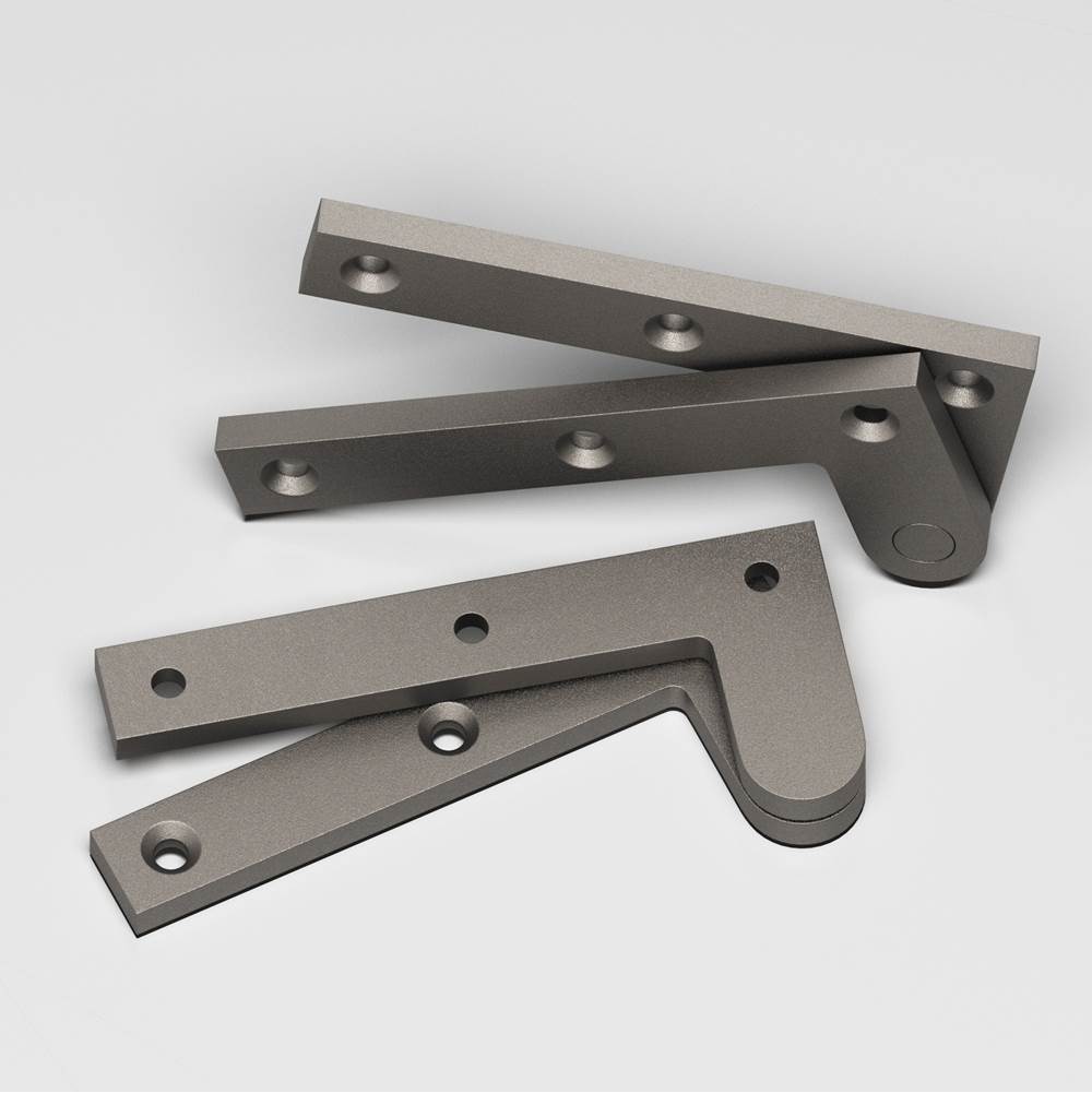 Colonial Bronze - 3.875'' overall Fixed pin pivot Hinge hand finished in Frost Nickel - Frost Nickel