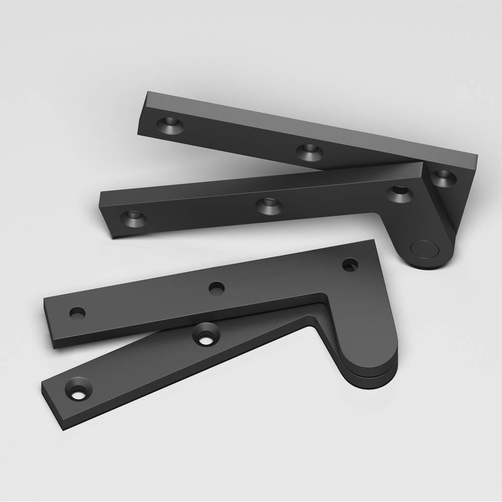 Colonial Bronze - 3.875'' overall Fixed pin pivot Hinge hand finished in Matte Graphite - Matte Graphite