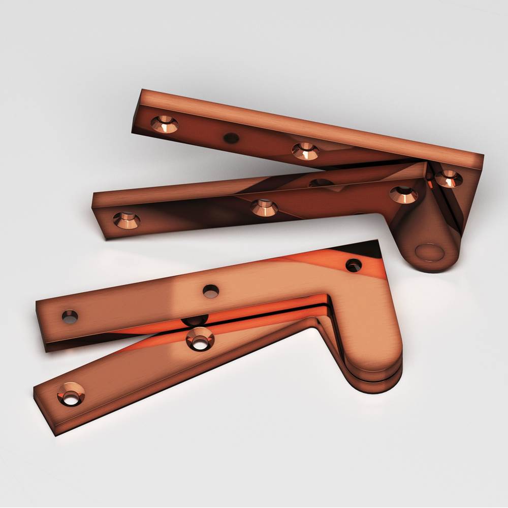 Colonial Bronze - 4.375'' overall Fixed pin pivot Hinge hand finished in Antique Copper - Antique Copper
