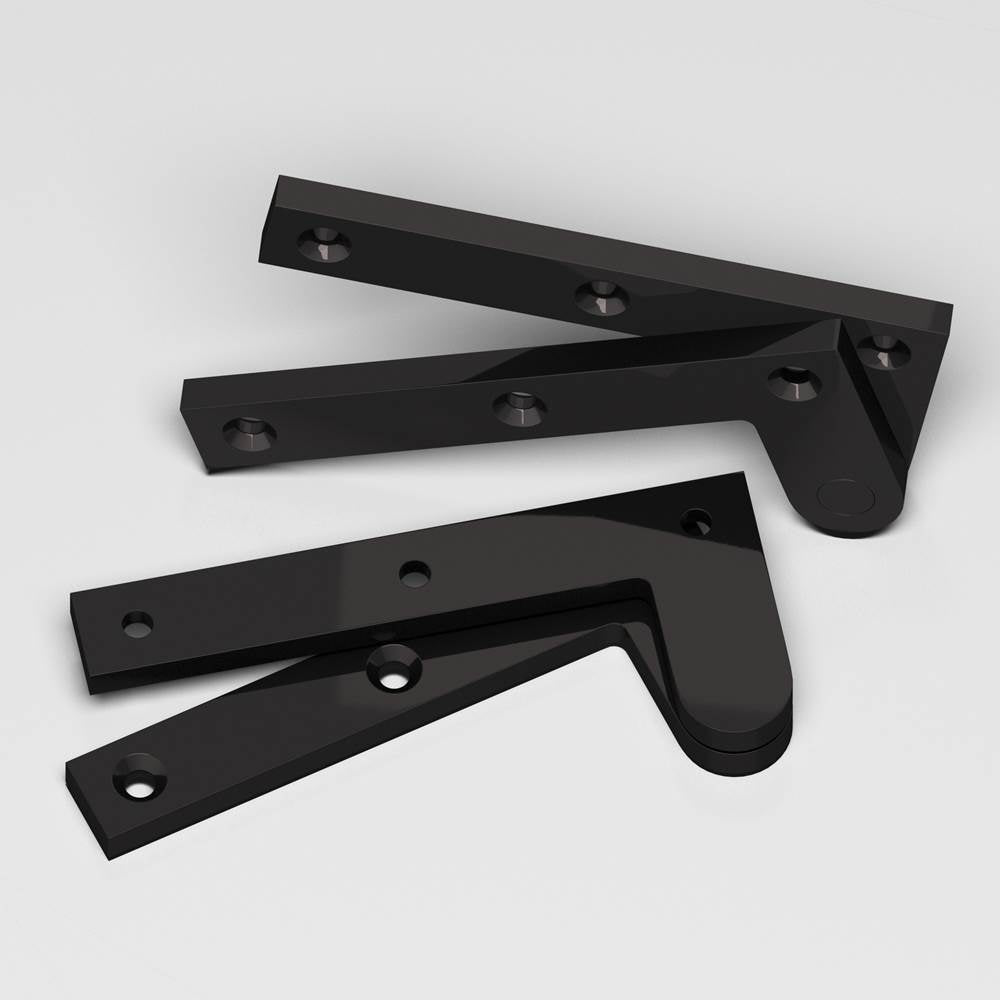 Colonial Bronze - 4.375'' overall Fixed pin pivot Hinge hand finished in Satin Black - Satin Black