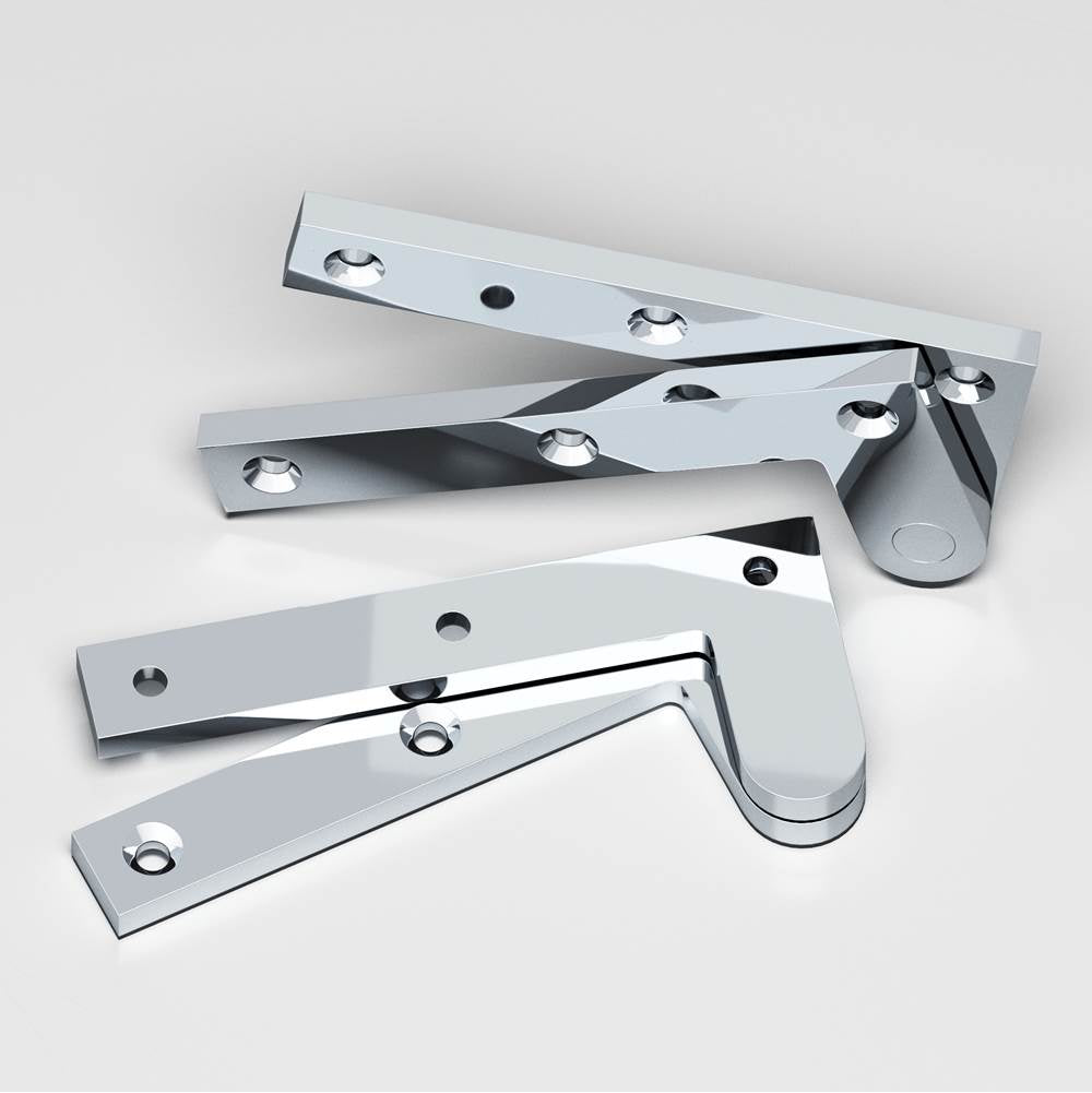Colonial Bronze - 4.375'' overall Fixed pin pivot Hinge hand finished in Polished Chrome - Polished Chrome