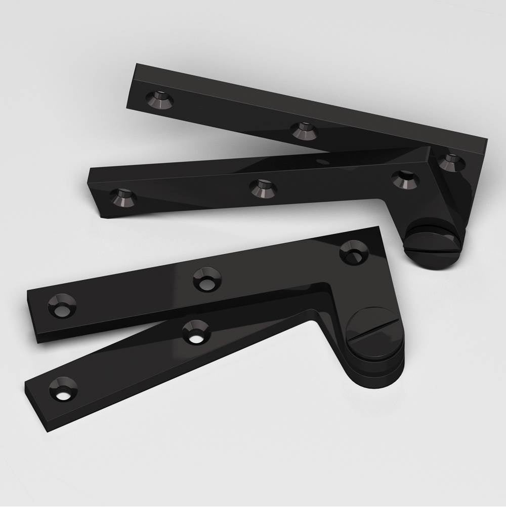 Colonial Bronze - 4.375'' overall Removable screw pivot Hinge hand finished in Satin Black - Satin Black