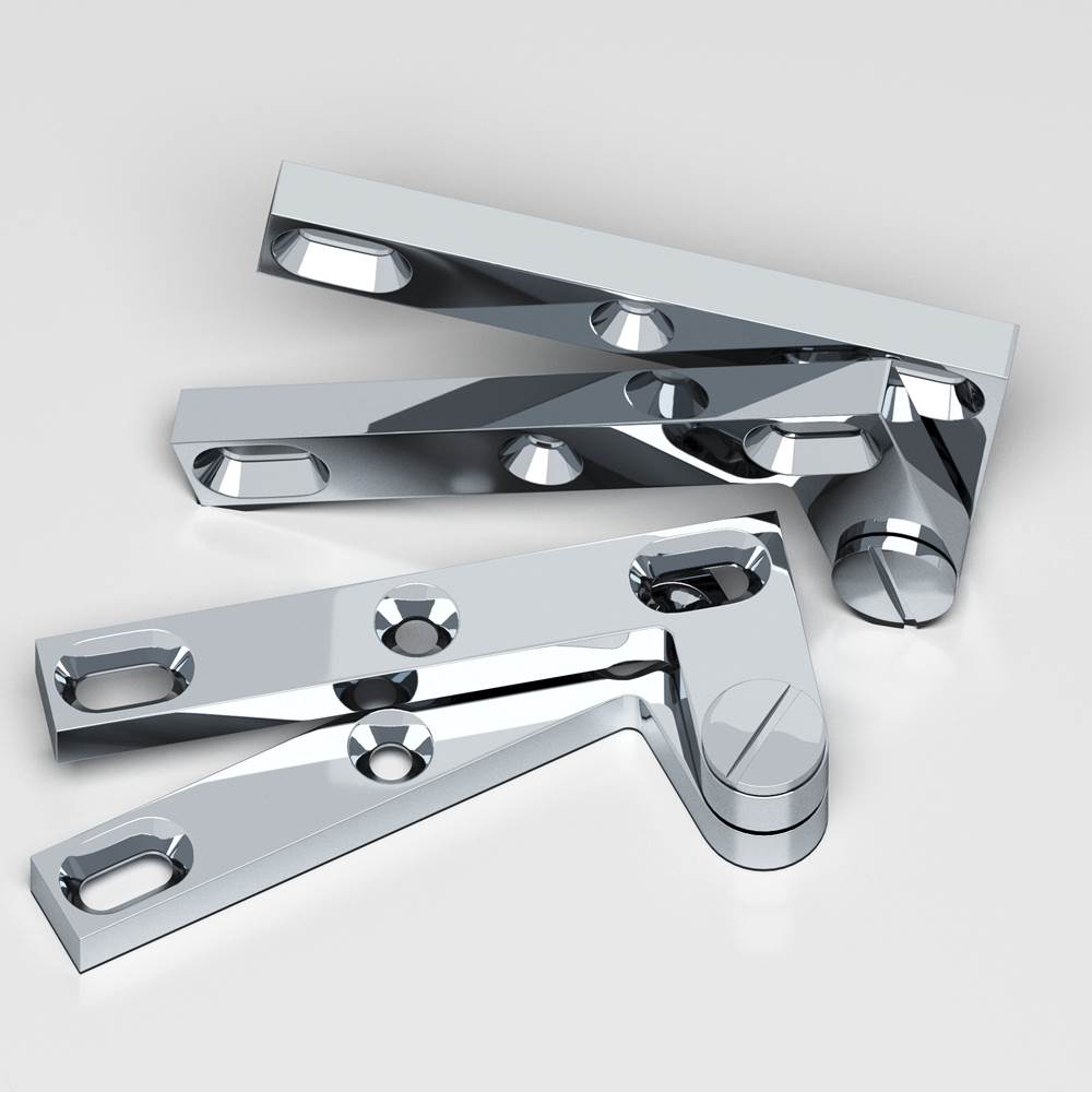 Colonial Bronze - 4.375'' overall Removable screw pivot Hinge hand finished in Polished Chrome - Polished Chrome