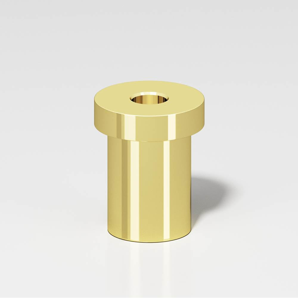 Colonial Bronze - 1.25'' overall, 0.75'' diameter Pivot Hinge base for use with 6B or 6FHB pivot hinge hand finished in Polished Brass - Polished Brass