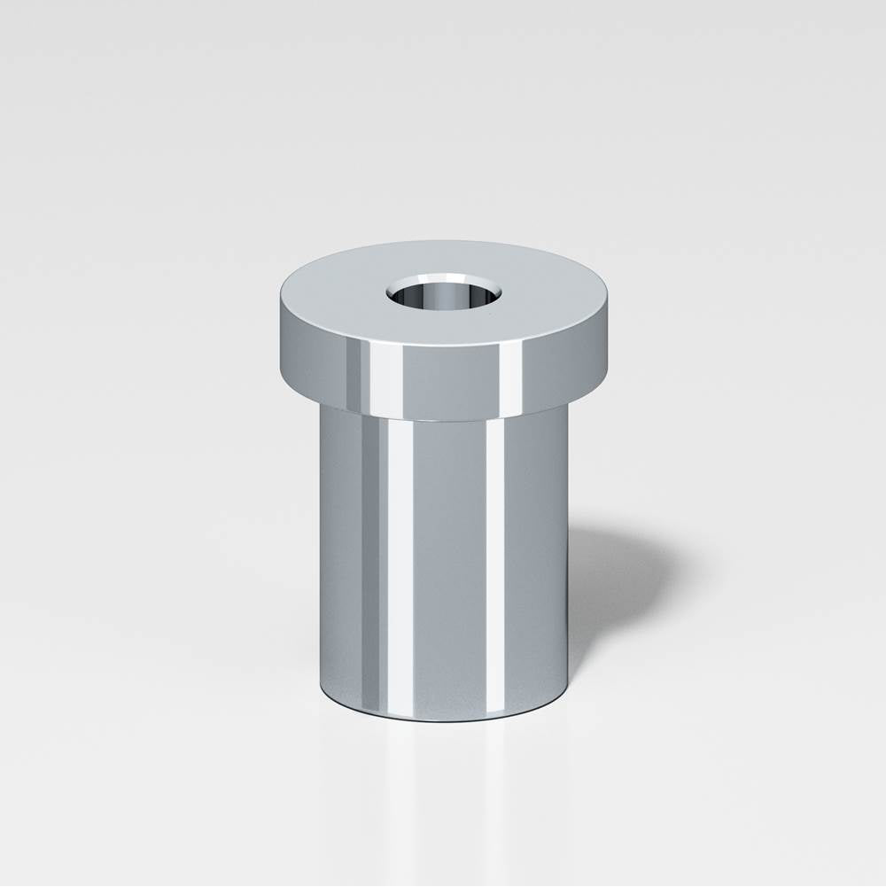 Colonial Bronze - 1.25'' overall, 0.75'' diameter Pivot Hinge base for use with 6B or 6FHB pivot hinge hand finished in Polished Chrome - Polished Chrome