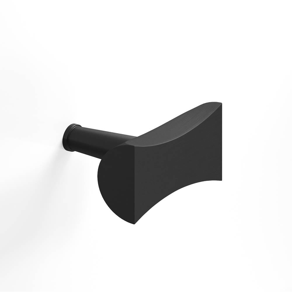 Colonial Bronze - 1.25'' overall, 0.75'' max diameter Bowtie, T Cabinet Knob with rounded back and tapered post hand finished in Matte Satin Black - Matte Satin Black