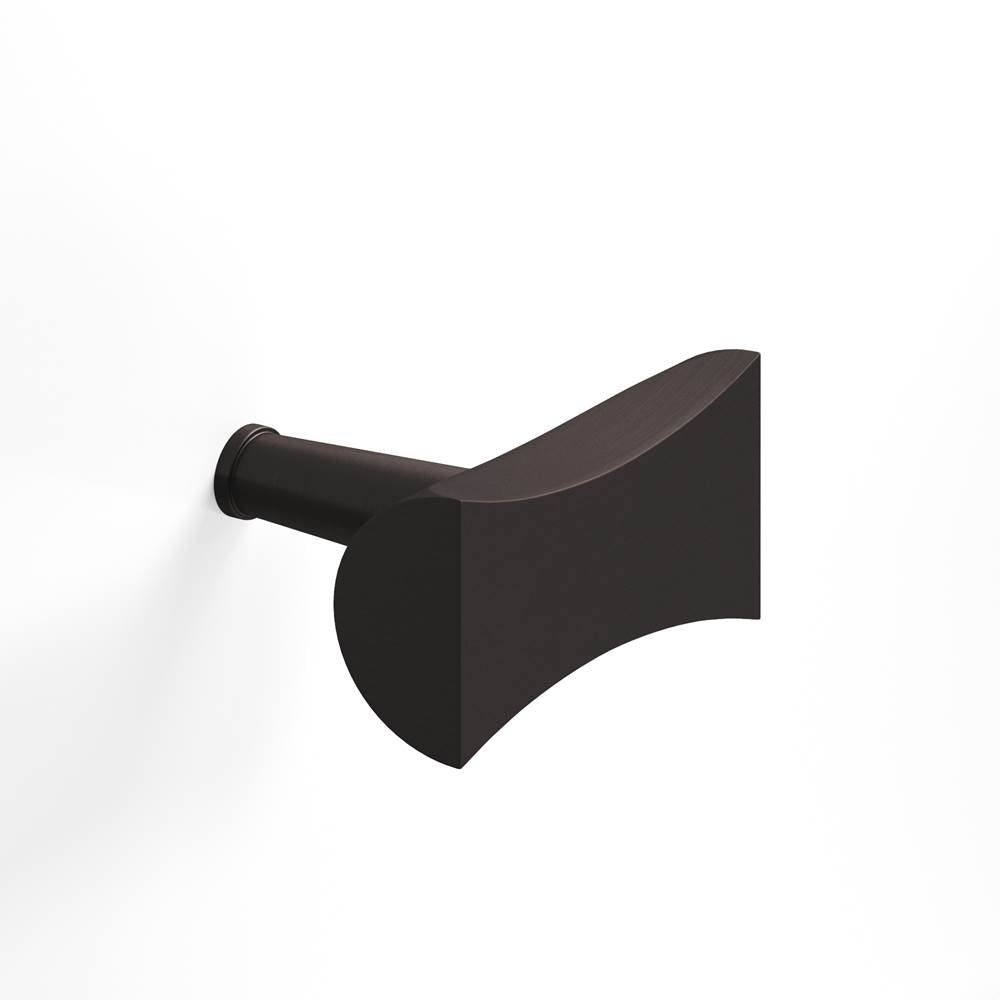 Colonial Bronze - 1.25'' overall, 0.75'' max diameter Bowtie, T Cabinet Knob with rounded back and tapered post hand finished in Matte Dark Statuary Bronze - Matte Dark Statuary Bronze