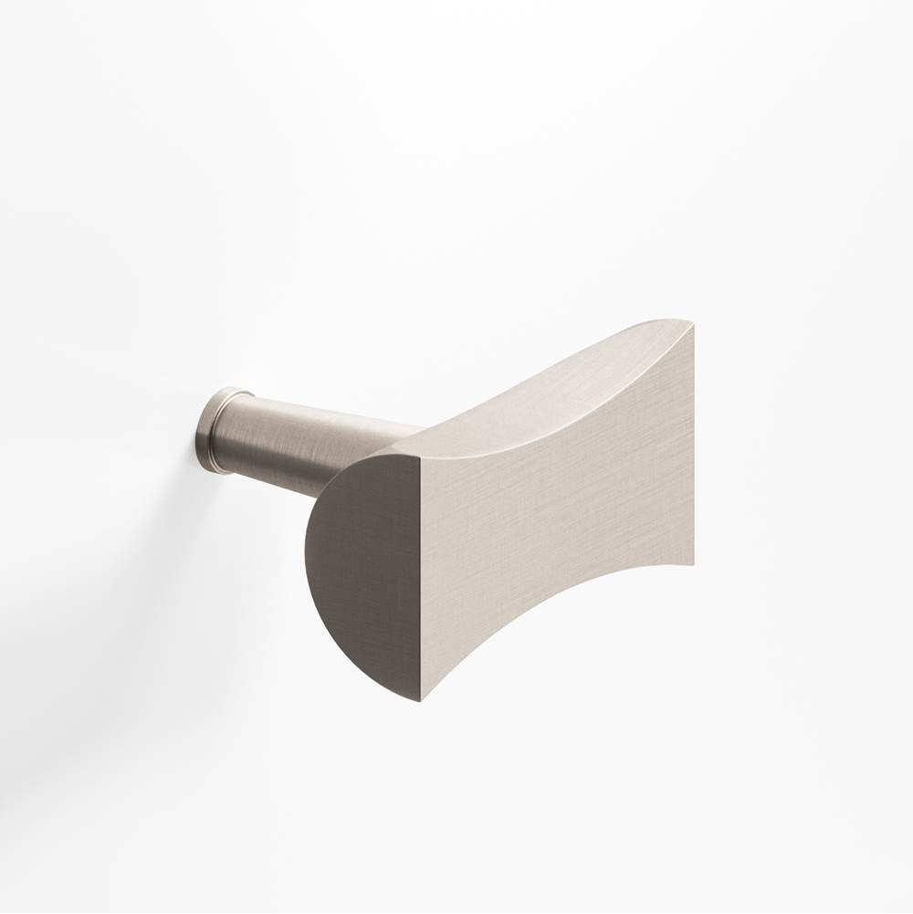 Colonial Bronze - 1.25'' overall, 0.75'' max diameter Bowtie, T Cabinet Knob with rounded back and tapered post hand finished in Matte Satin Nickel - Matte Satin Nickel