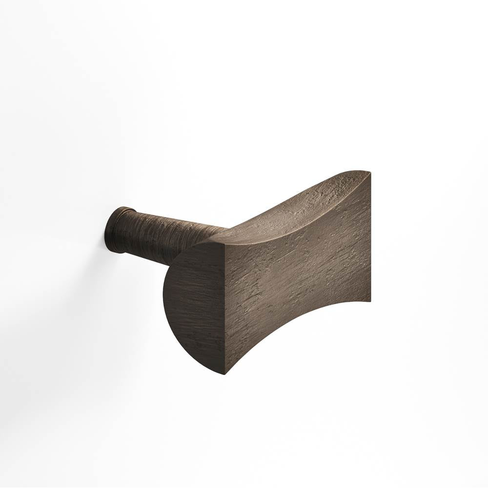 Colonial Bronze - 1.25'' overall, 0.75'' max diameter Bowtie, T Cabinet Knob with rounded back and tapered post hand finished in Distressed Pewter - Distressed Pewter