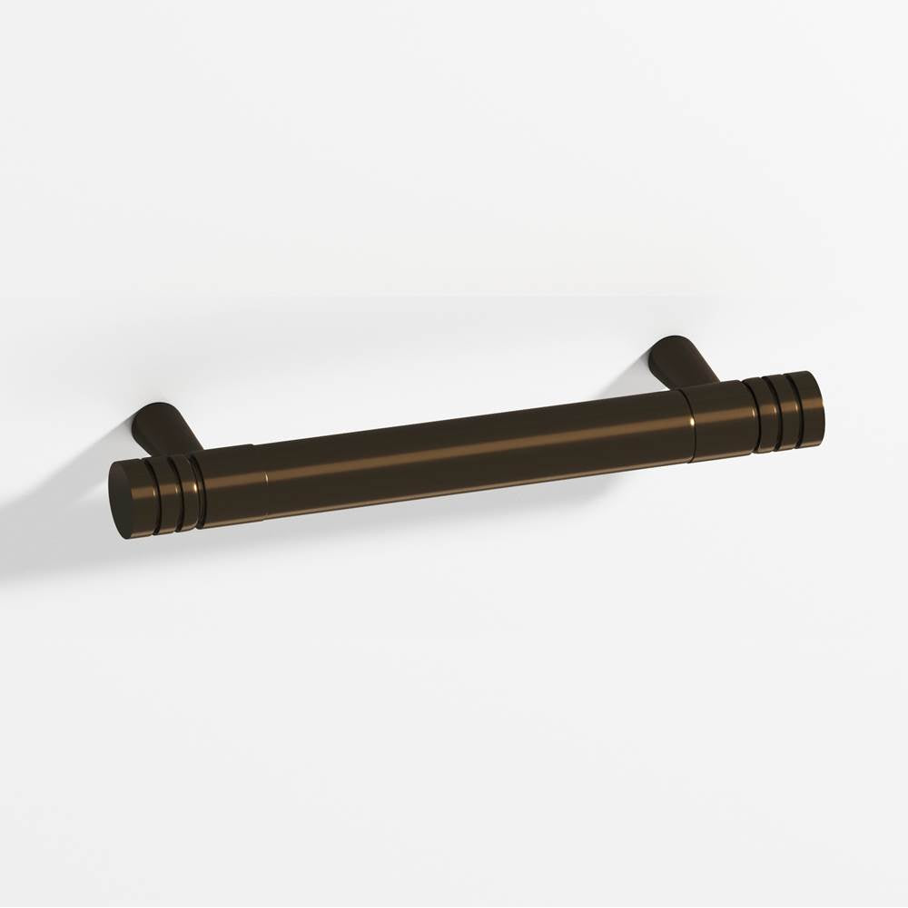 Colonial Bronze - 1'' diameter custom length Round, grooved Pull with tapered posts hand finished in Oil Rubbed Bronze and Oil Rubbed Bronze - Oil Rubbed Bronze,Oil Rubbed Bronze