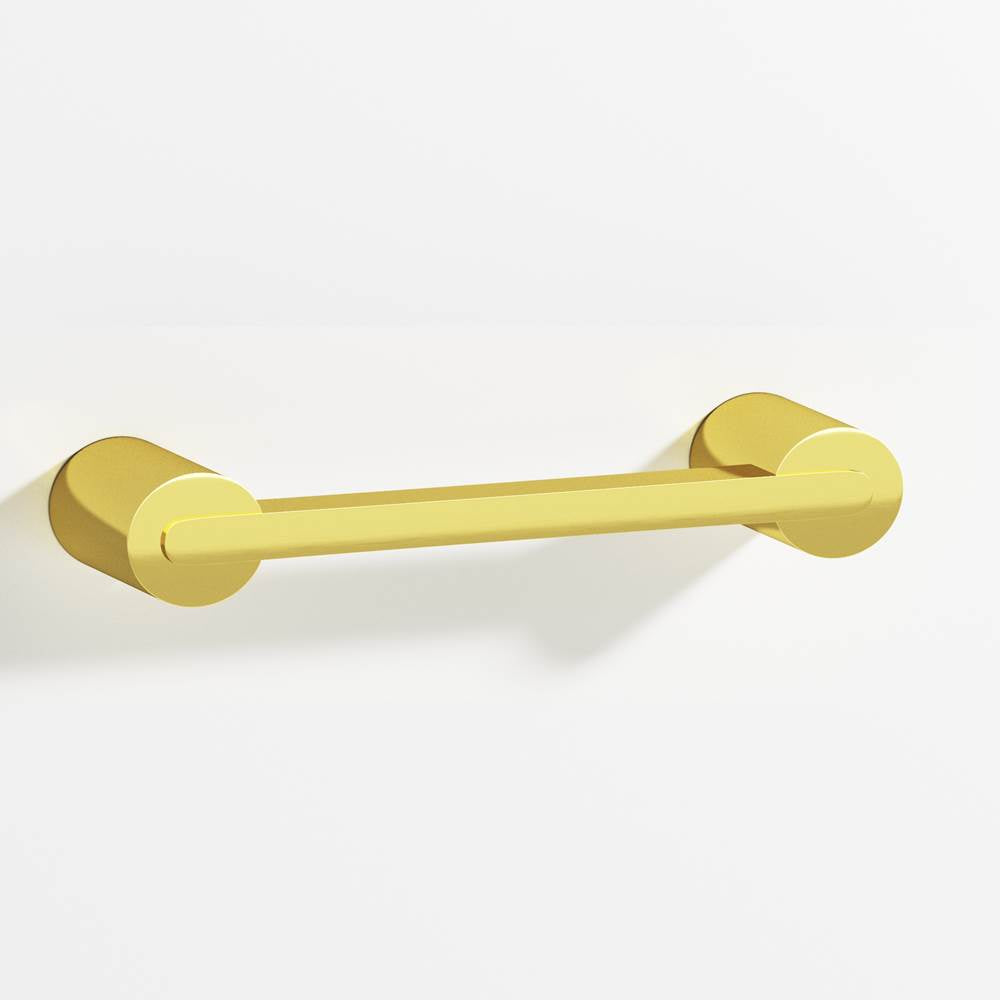 Colonial Bronze - 8'' center-to-center, 8.75'' overall, 0.25 x 0.375'' Rectangular Cabinet Pull fully encapsulated by round posts hand finished in French Gold and French Gold - French Gold,French Gold
