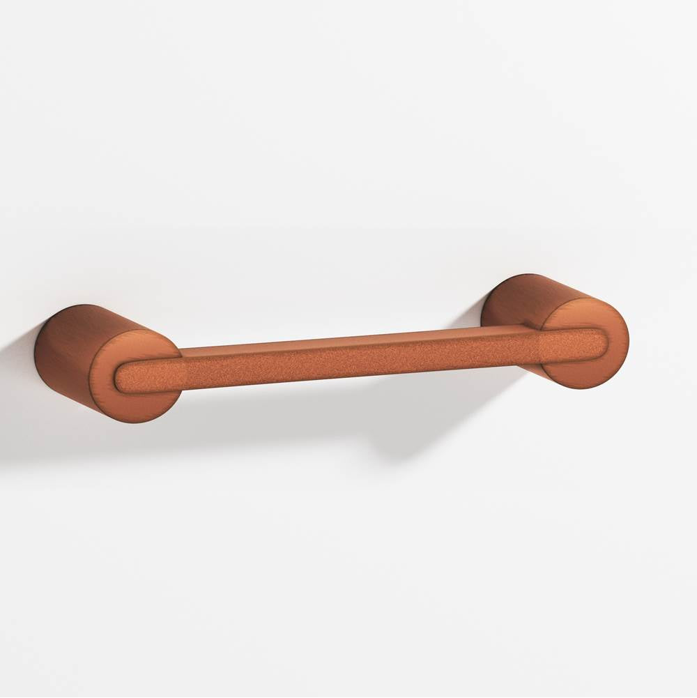 Colonial Bronze - 4'' center-to-center, 4.75'' overall, 0.25 x 0.375'' Rectangular Cabinet Pull fully encapsulated by round posts hand finished in Matte Antique Copper and Matte Antique Copper - Matte Antique Copper,Matte Antique Copper