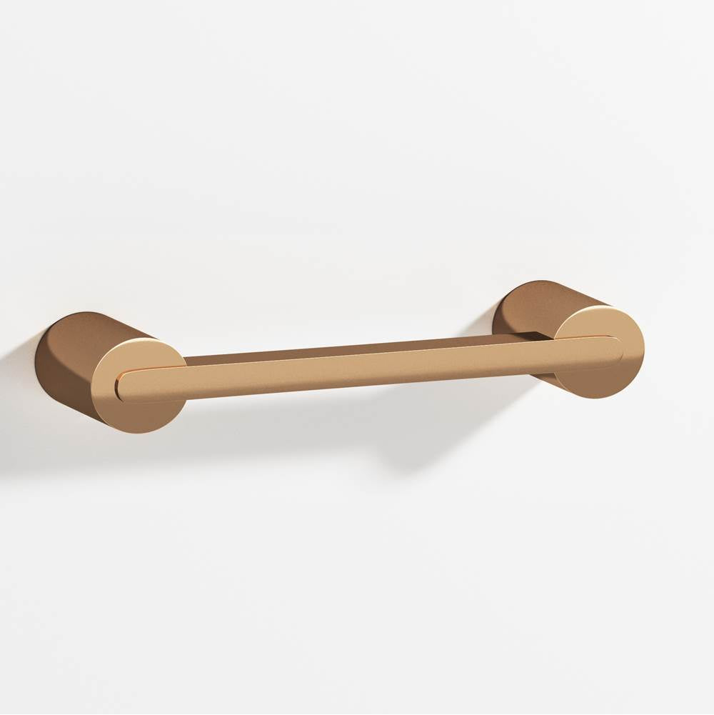 Colonial Bronze - 3.5'' center-to-center, 4.25'' overall, 0.25 x 0.375'' Rectangular Cabinet Pull fully encapsulated by round posts hand finished in Polished Bronze and Polished Bronze - Polished Bronze,Polished Bronze