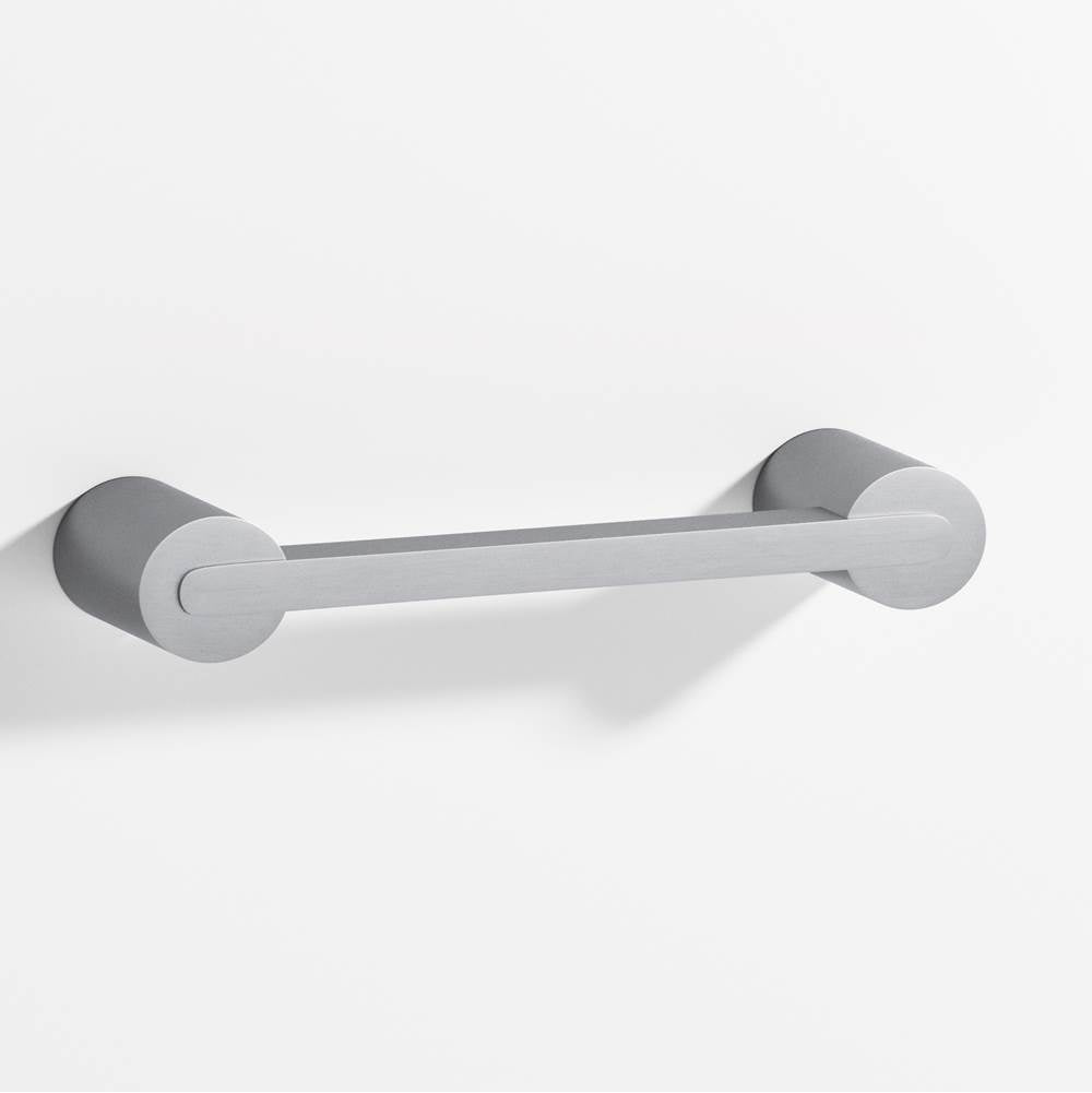 Colonial Bronze - 8'' center-to-center, 8.75'' overall, 0.25 x 0.375'' Rectangular Cabinet Pull fully encapsulated by round posts hand finished in Matte Satin Chrome and Matte Satin Chrome - Matte Satin Chrome,Matte Satin Chrome