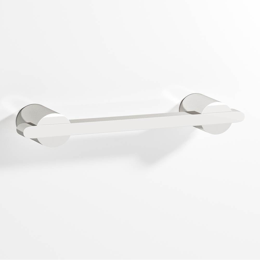 Colonial Bronze - 5'' center-to-center, 6.25'' overall, 0.25 x 0.375'' Rectangular Cabinet Pull partially encapsulated by round posts hand finished in Polished Nickel and Polished Nickel - Polished Nickel,Polished Nickel