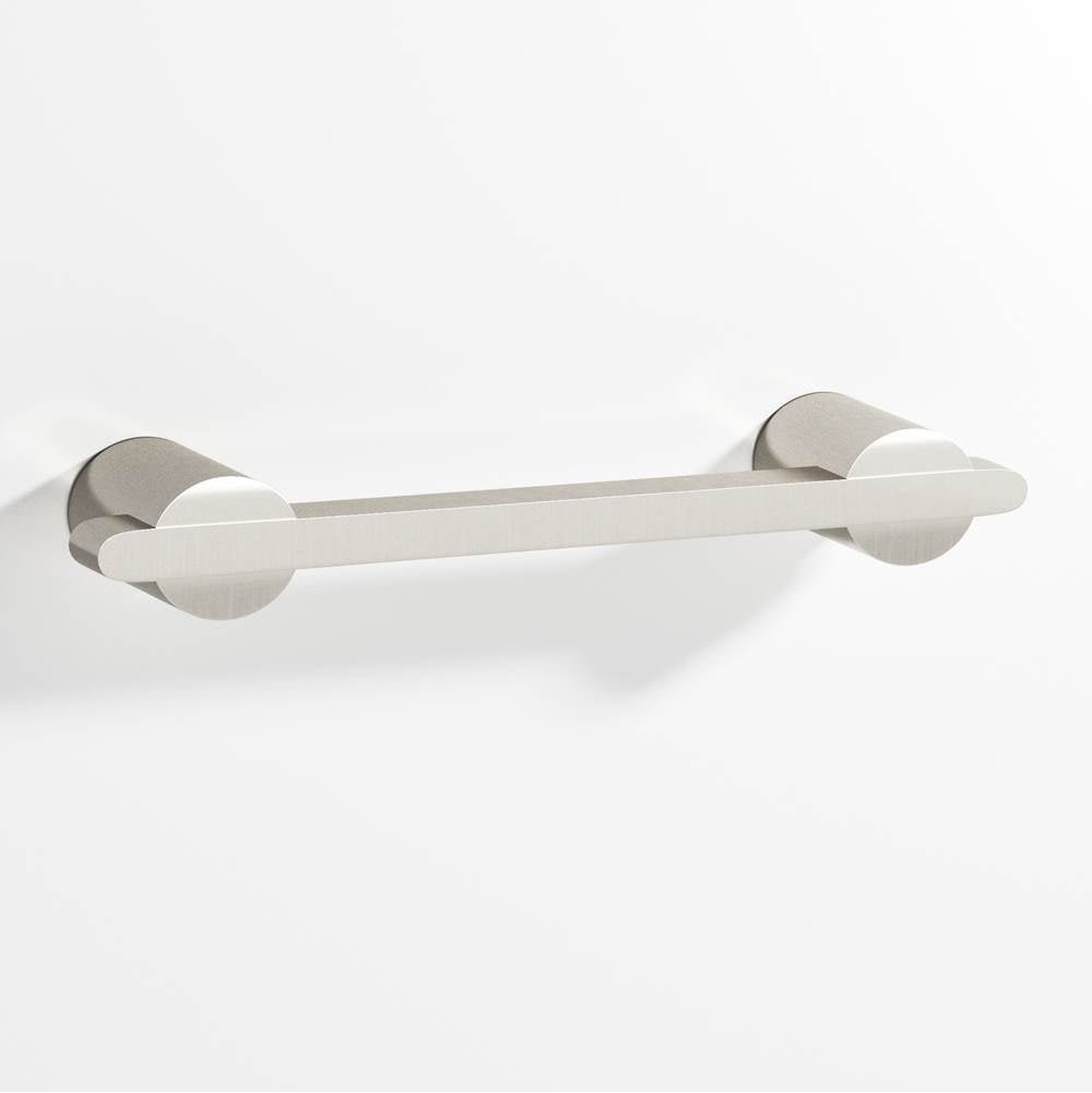 Colonial Bronze - 3.5'' center-to-center, 4.75'' overall, 0.25 x 0.375'' Rectangular Cabinet Pull partially encapsulated by round posts hand finished in Satin Nickel and Satin Nickel - Satin Nickel,Satin Nickel